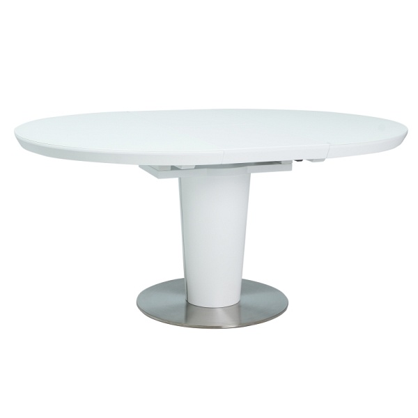 Stół ORBIT biały mat/biały mat fi 120(160) - Signal