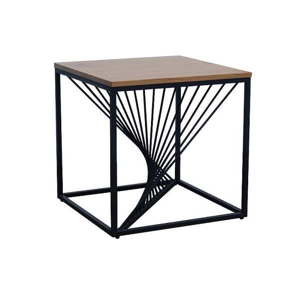 Ława ORION dąb/czarny 55x55 - Signal