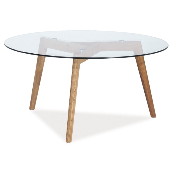 Ława OSLO l2 transparentny/dąb fi 80 - Signal