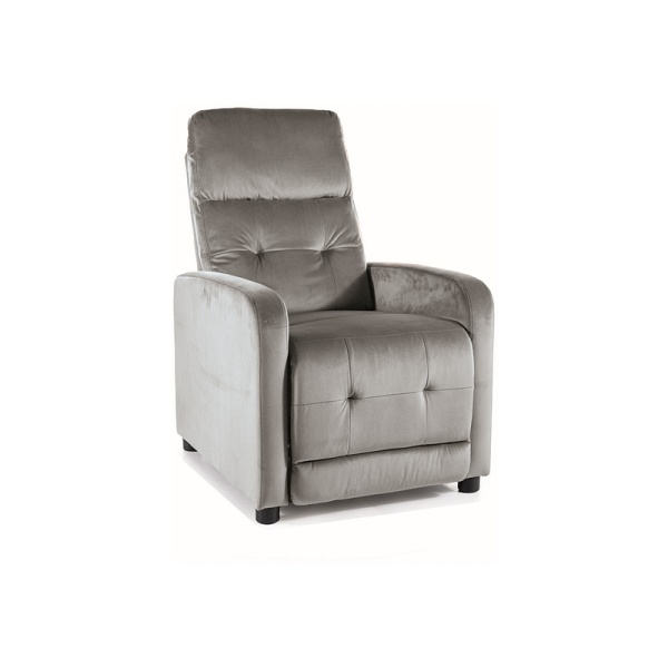 Fotel rozkładany OTUS velvet szary bluvel 14 - Signal