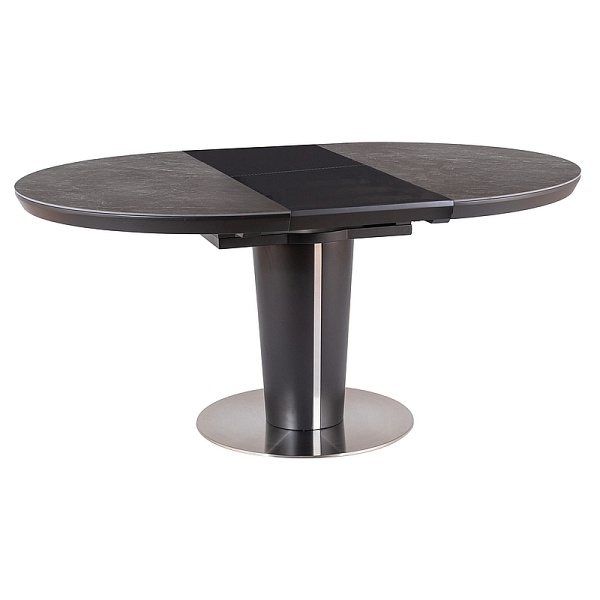 Stół ORBIT ceramic ciemny szary efekt marmuru/antracyt mat fi 120(160) - Signal