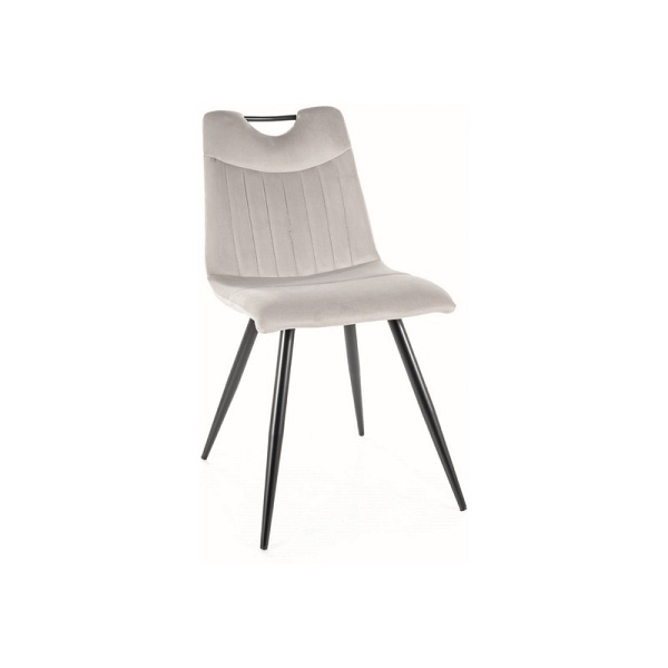 Krzesło ORFE velvet czarny stelaż / j. szary bluvel 03 - Signal