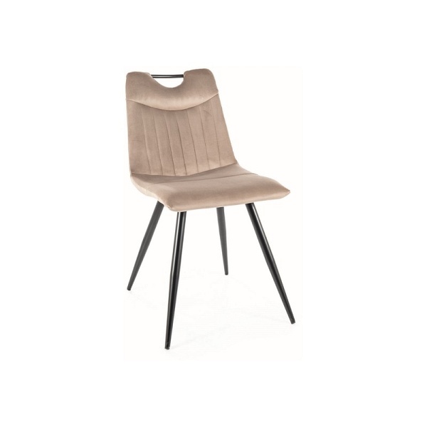 Krzesło ORFE velvet czarny stelaż / c.beż bluvel 40 - Signal