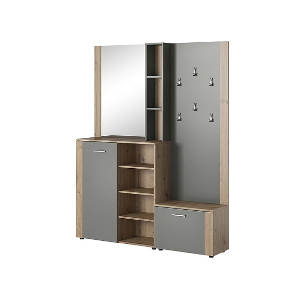 Przedpokój ZESTAW p-007 dąb artisan / antracyt - Signal