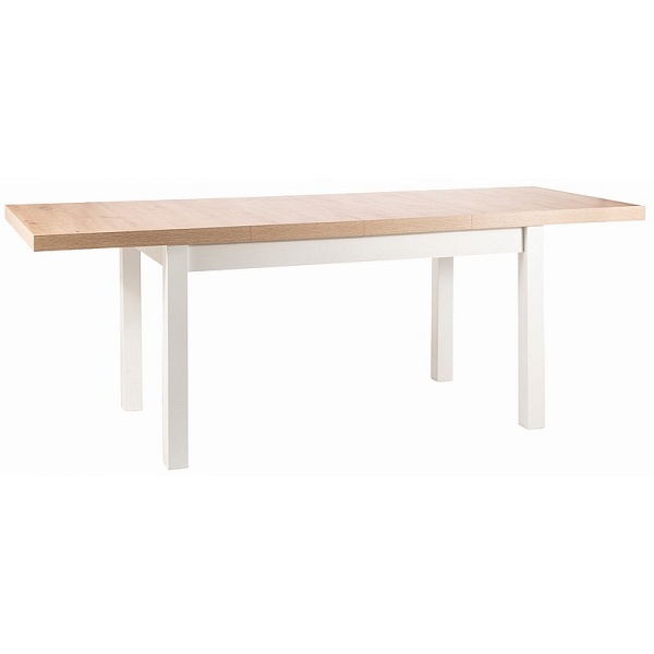 Stół PRESTO dąb artisan / biały mat 140(218)x80 - Signal