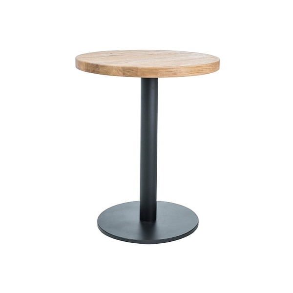 Stół PURO ii lity dąb /czarny fi 70 - Signal