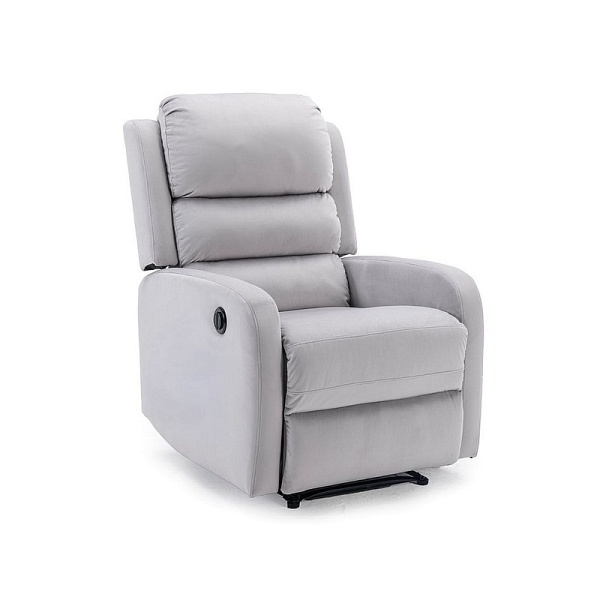 Fotel rozkładany PEGAZ velvet jasny szary bluvel 03 - Signal