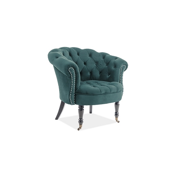 Fotel PHILIPS velvet zielony bluvel 78 - Signal