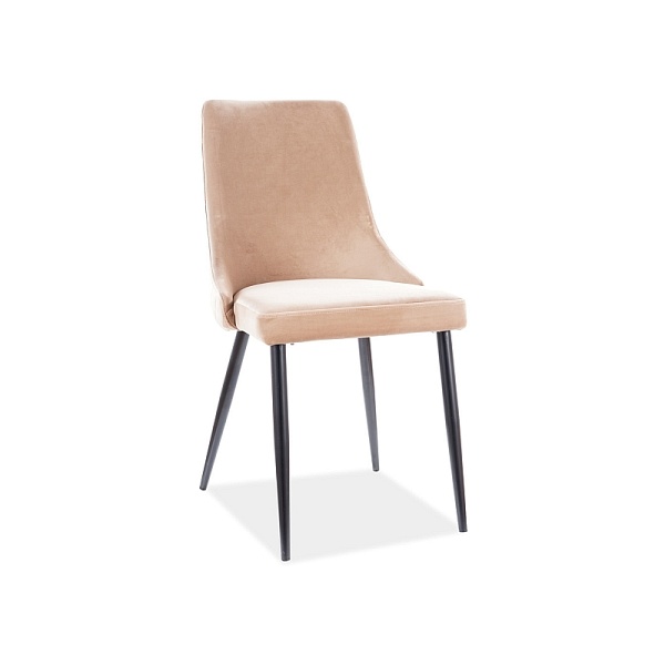 Krzesło PIANO b velvet czarny stelaż/beż bluvel 28 - Signal