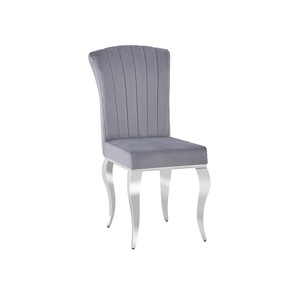 Krzesło PRINCE velvet chrom/szary tap. 195 - Signal