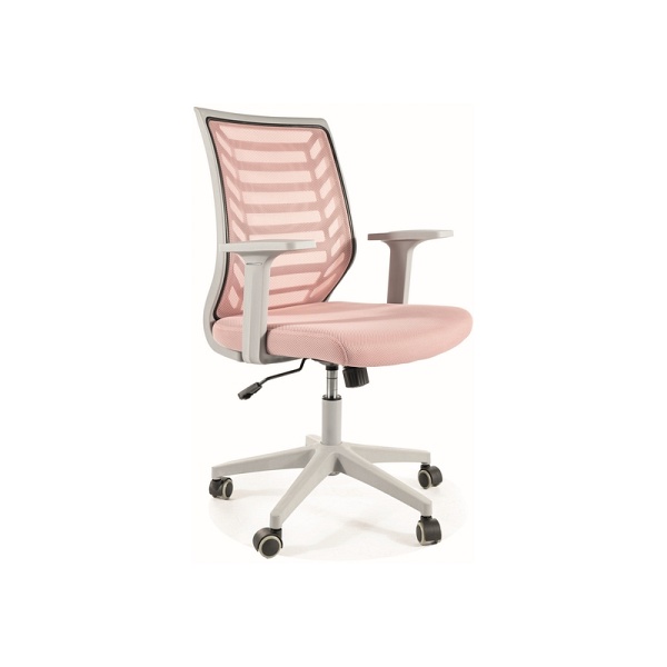 Fotel obrotowy Q-320 różowy /szary stelaż - Signal