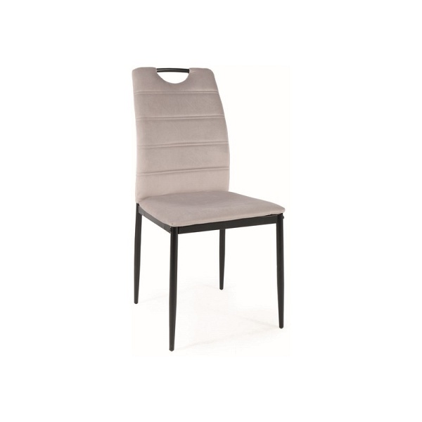 Krzesło RIP velvet czarny stelaż/j. szary bluvel 03 - Signal