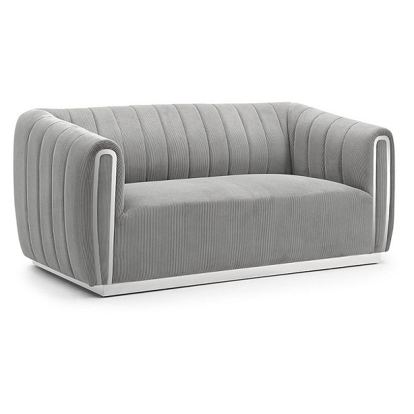 Sofa SANTORINI 2 sztruks szary tap.198/srebrny - Signal