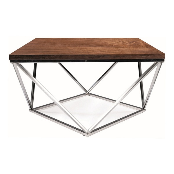 Ława SILVER a orzech/srebrny 80x80 - Signal