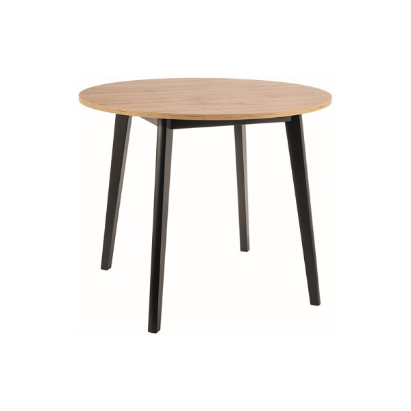 Stół SOLO dąb artisan / czarny fi 100 - Signal