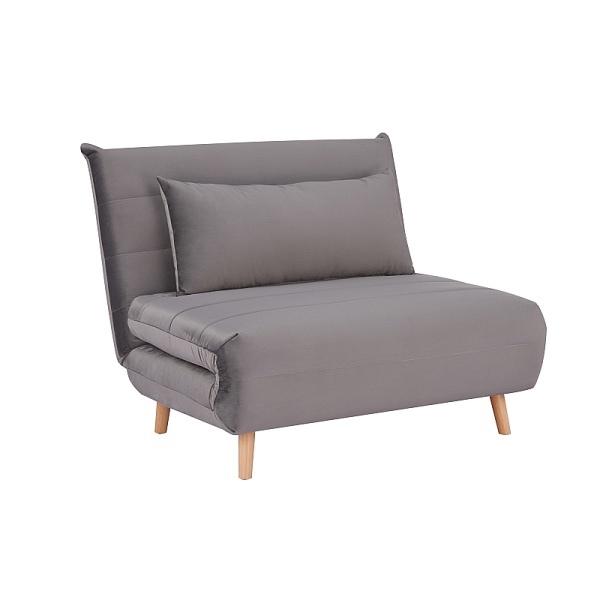 Fotel SPIKE velvet szary tap. 139/buk - Signal