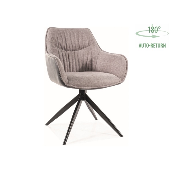 Krzesło SEMPRE brego/buffalo czarny stelaż / szary 07/szary 06 - Signal