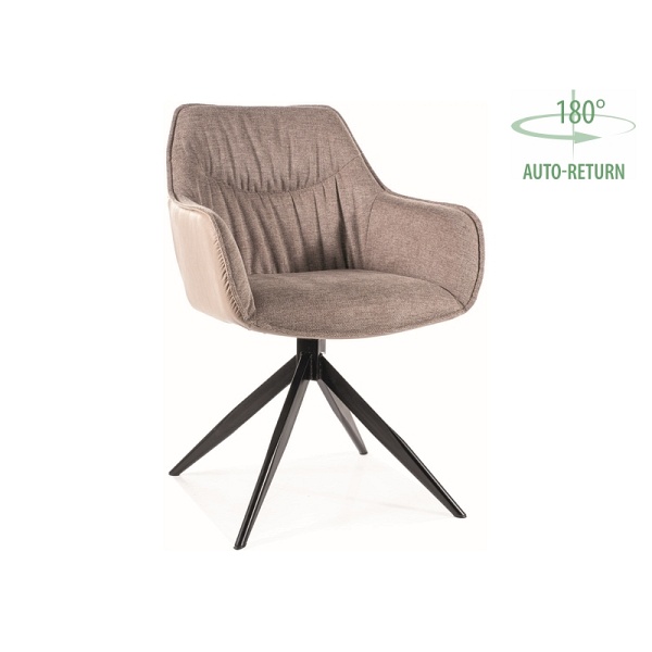 Krzesło SEMPRE brego/buffalo czarny stelaż / beż 34/beż 01 - Signal