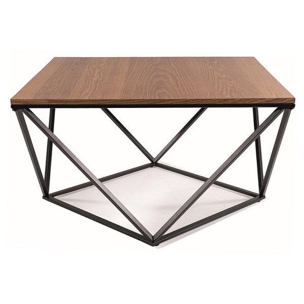 Ława SILVER a orzech/czarny  80x80 - Signal