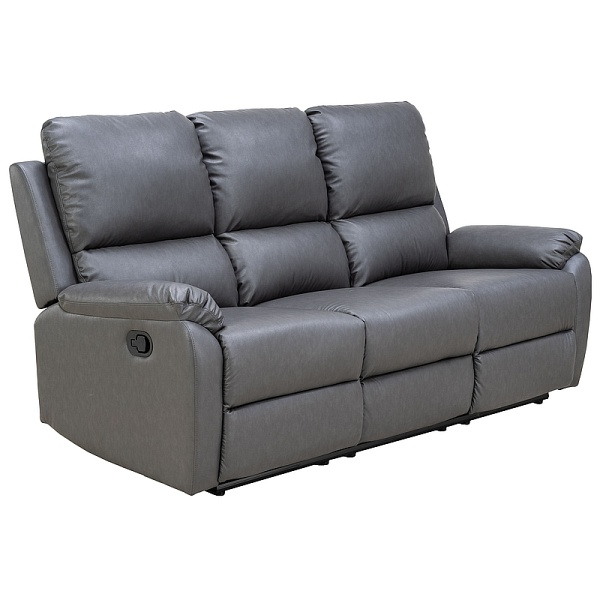 Sofa rozkładana SPENCER 3 skóra synt. szary buffalo 06 - Signal