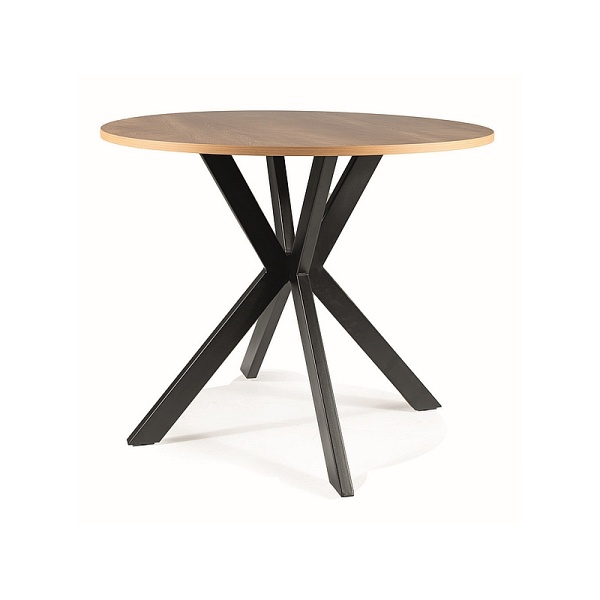 Stół TALIA ii dąb/czarny mat fi 90 - Signal