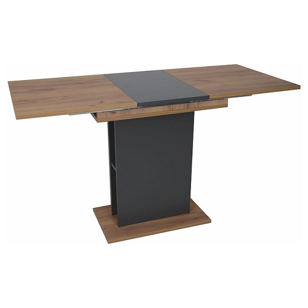 Stół TAMPA dąb złoty craft / antracyt 100(135)x60 - Signal