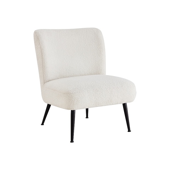 Fotel TEDDY czarny/baranek biały tap.194 - Signal