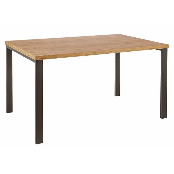 Stół TRISTAN dąb artisan / czarny 80(148)x80 - Signal