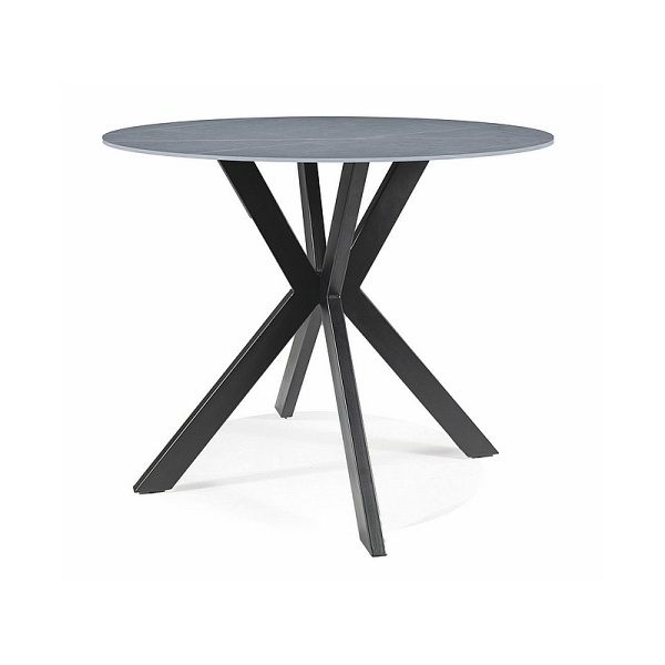Stół TALIA szary (efekt marmuru)/czarny fi90 - Signal