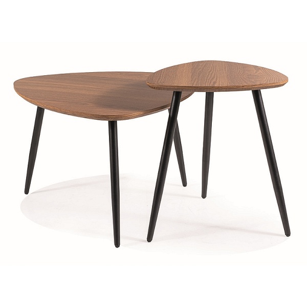 Ława TWIN orzech/czarny (zestaw) - Signal