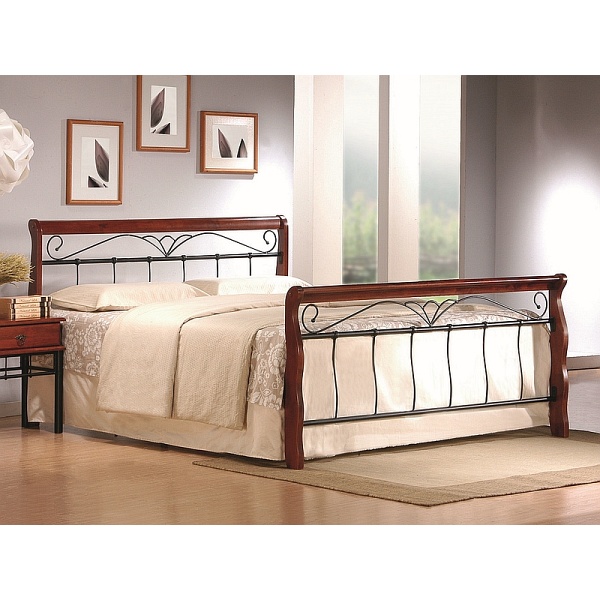 Łóżko VENECJA 160x200 kolor antyczna czereśnia - Signal