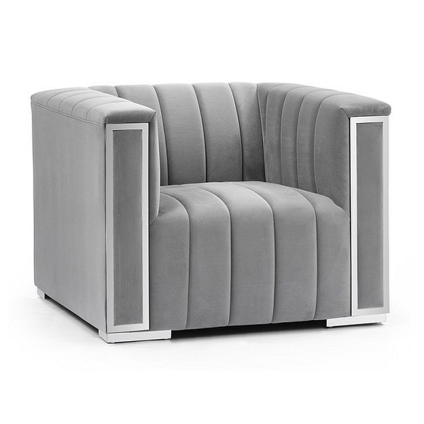 Fotel VOGUE 1 velvet szary tap.203/srebrny - Signal