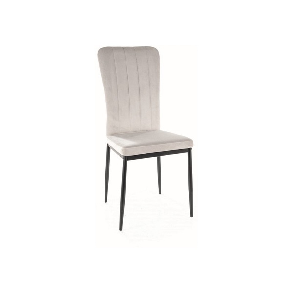 Krzesło VIGO velvet czarny stelaż / j. szary bluvel 03 - Signal