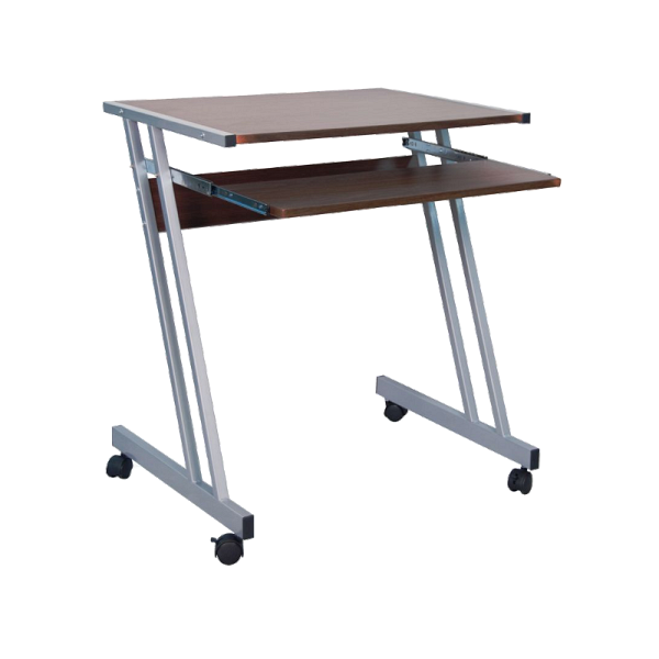 Biurko B-233  ciemny brąz / aluminium - Signal