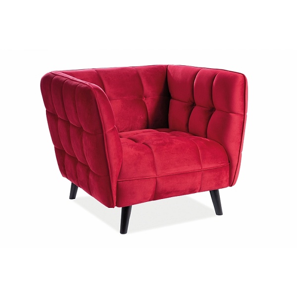 Fotel CASTELLO 1 velvet bordowy bluvel 59 / wenge - Signal