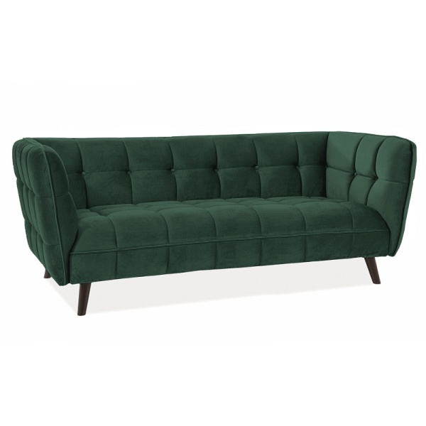 Sofa CASTELLO 3 velvet zielony bluvel 78 / wenge - Signal