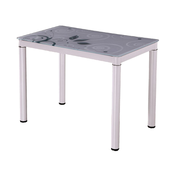 Stół DAMAR biały/biały stelaż 80x60 - Signal