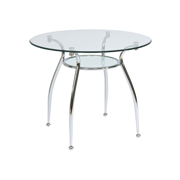 Stół FINEZJA a transp./chrom fi 90x77 - Signal