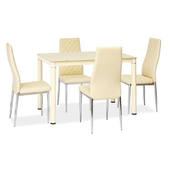 Stół GALANT krem/krem stelaż 110*70 - Signal