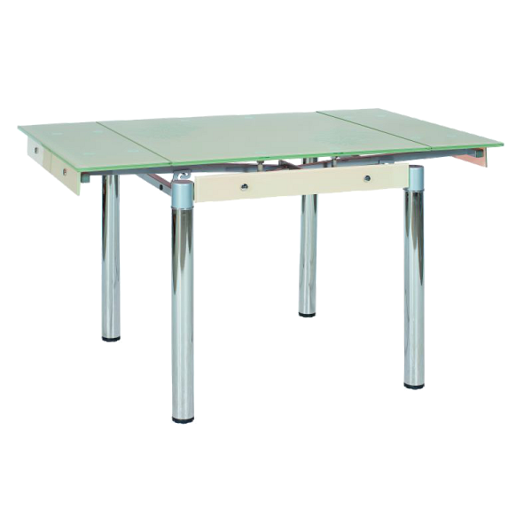 Stół GD082 krem/chrom 80(131)x80 - Signal