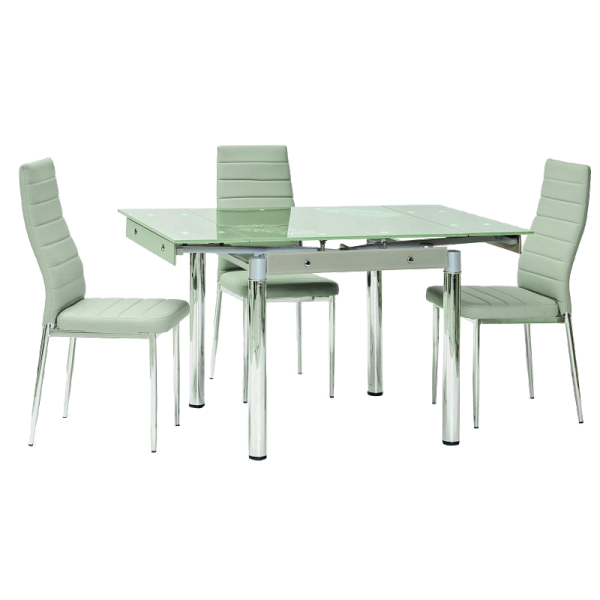 Stół GD082 biały/chrom 80(131)x80 - Signal