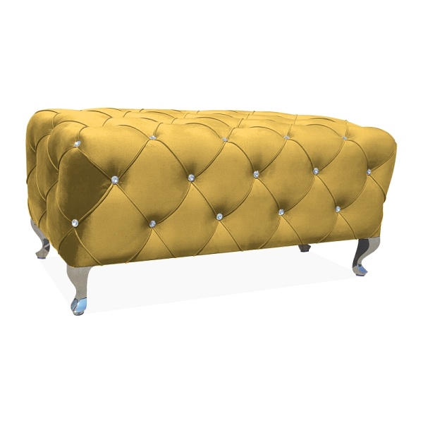 Puf / ławka hestia velvet curry bluvel 68/ srebrny - Signal