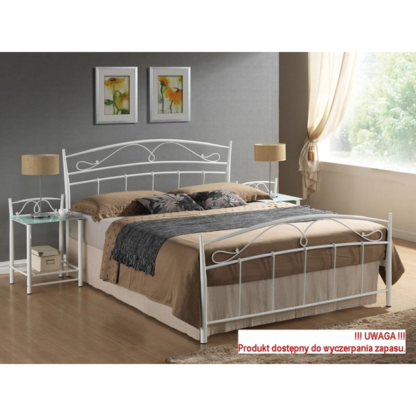 Łóżko SIENA 140x200 kolor biały - Signal