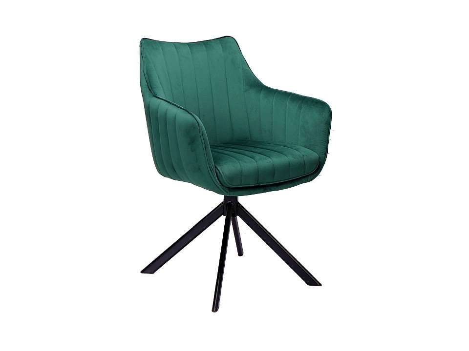 Krzesło AZALIA velvet czarny stelaż/zielony bluvel78 - Signal