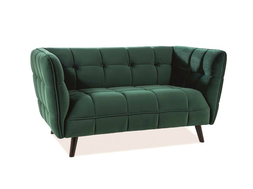 Sofa CASTELLO 2 velvet zielony bluvel 78 / wenge - Signal