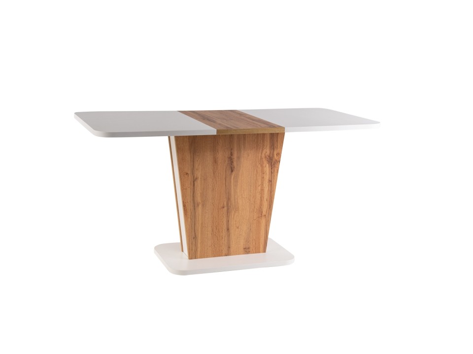 Stół CALIPSO biały mat / szary (efekt betonu) 110(145)x68,6 in - Signal