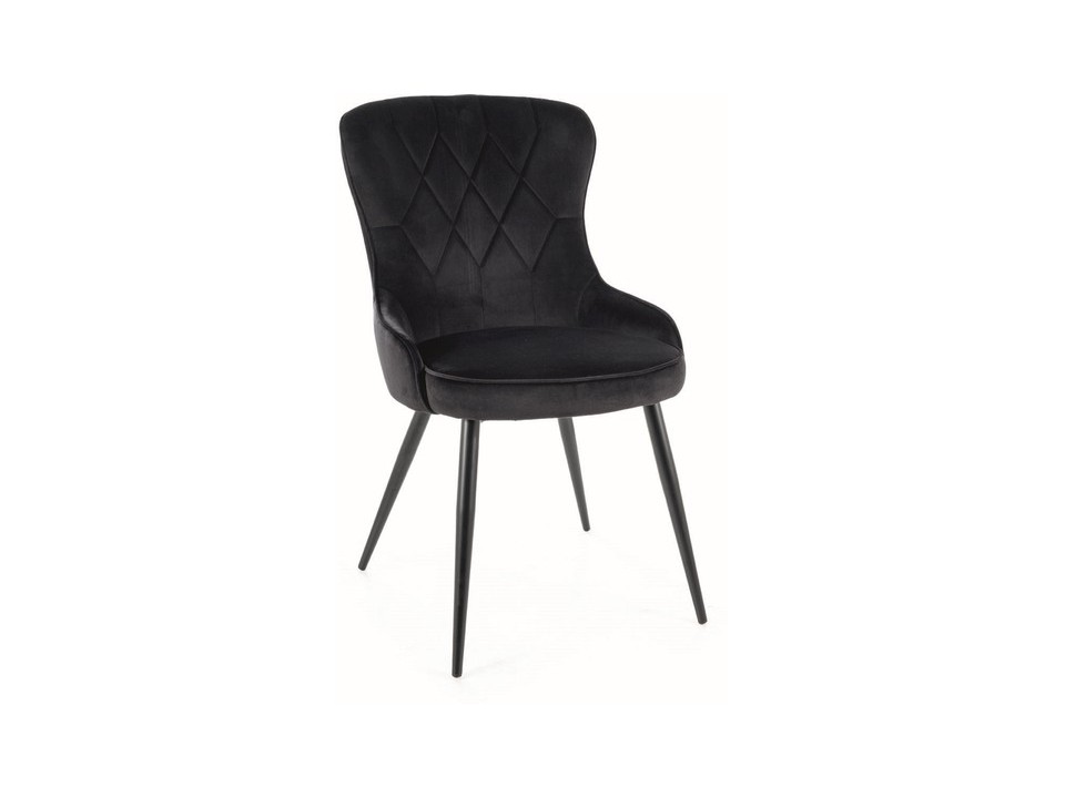 Krzesło LOTUS velvet czarny stelaż/czarny bluvel 19 - Signal