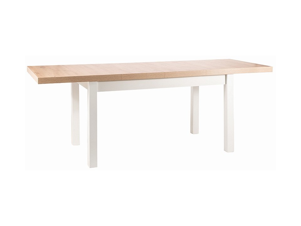 Stół PRESTO dąb artisan / biały mat 140(218)x80 - Signal