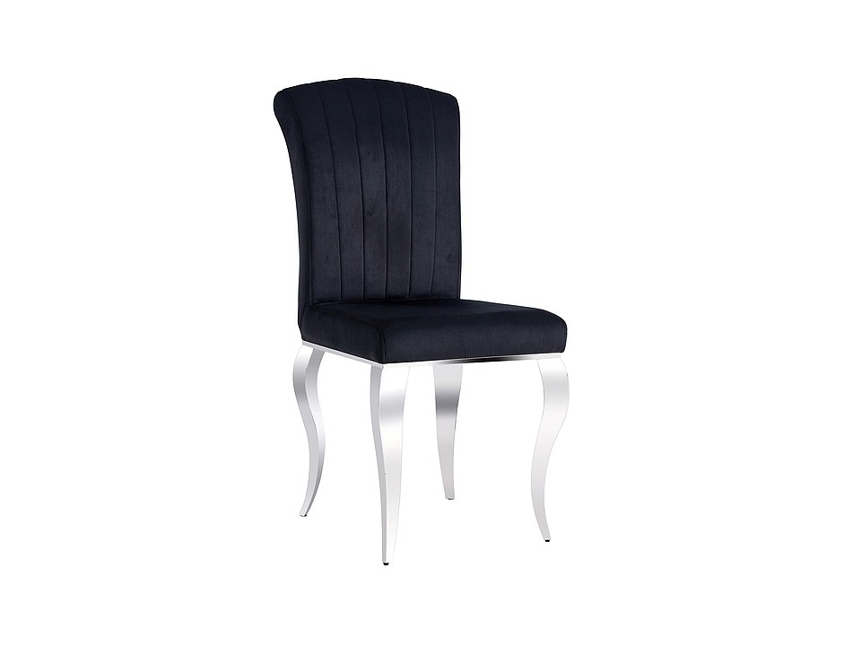 Krzesło PRINCE velvet chrom/czarny tap. 186 - Signal