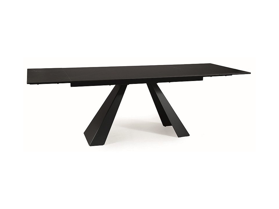 Stół SALVADORE ceramic czarny sahara noir/czarny mat (160-240)x90 - Signal